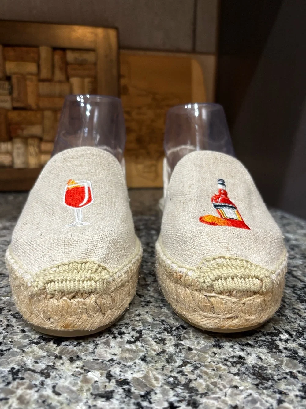 Soludos Aperol Spritz Woven Platform Slip On Espadrille size 7 1/2